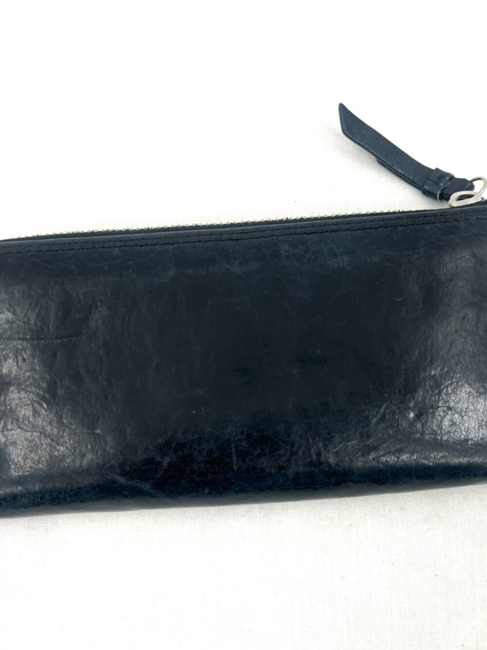 Vintage Coach Black Leather Long Wallet Striped Interior - Picture 2 of 3